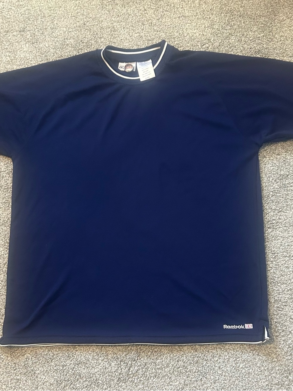 Vintage Y2K Reebok Union Jack Mesh Jersey Shirt XL